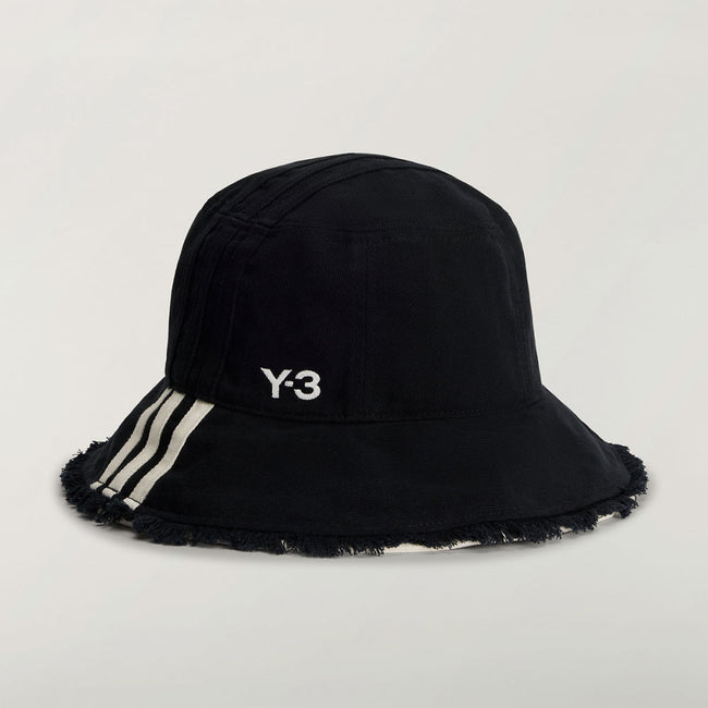 Y-3 Stripes Bucket Hat - Black