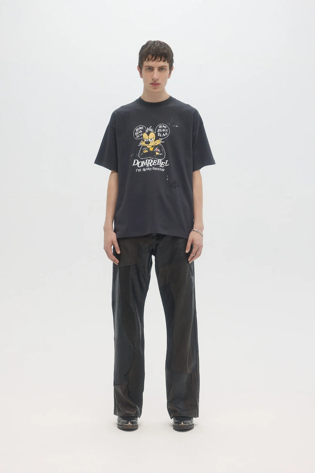 DOMREBEL Blabla Tee - Old Black