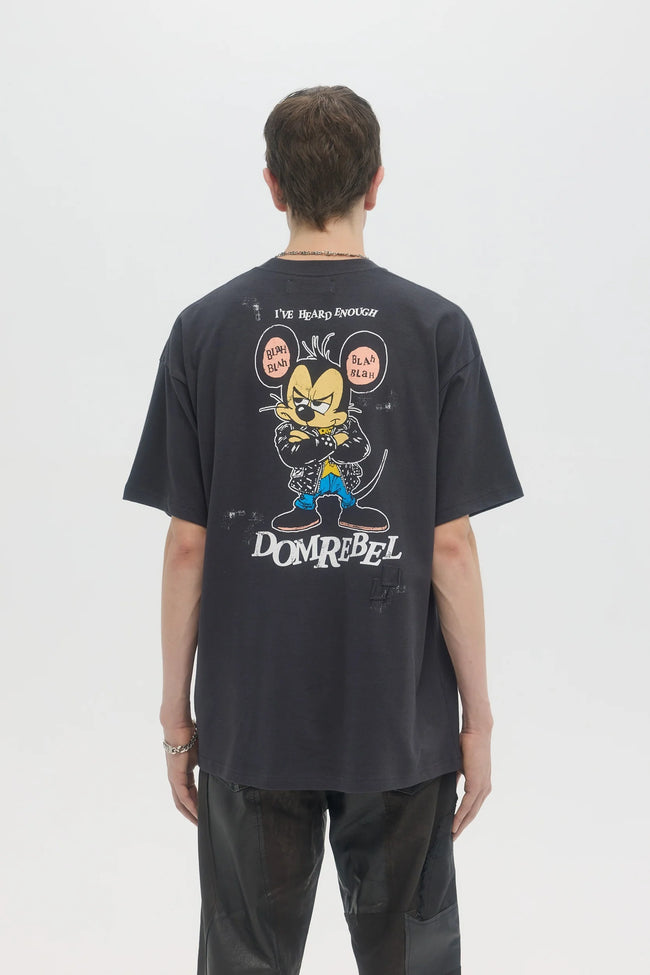 DOMREBEL Blabla Tee - Old Black