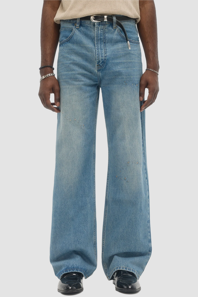 DOMREBEL Jerk Jeans - Mid Blue