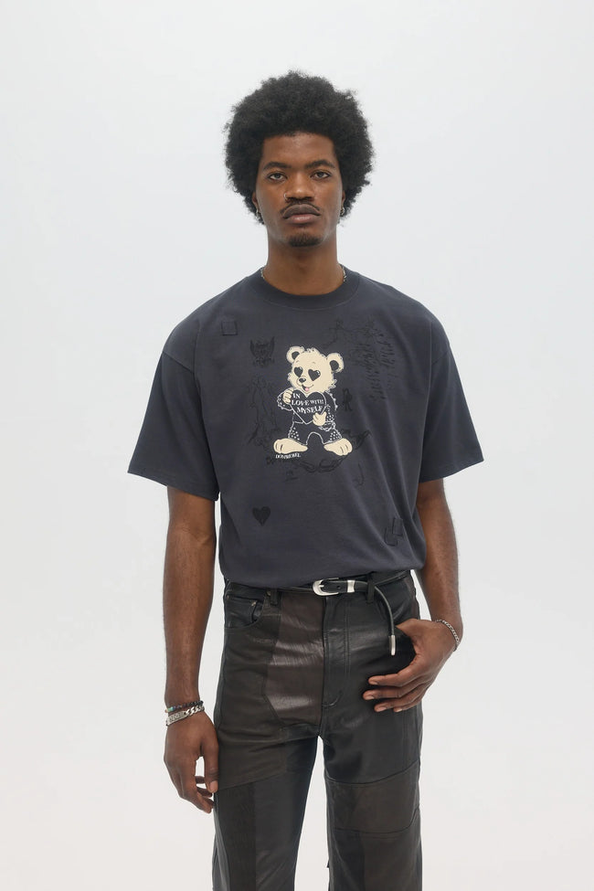 DOMREBEL Moi Crystals Tee - Old Black