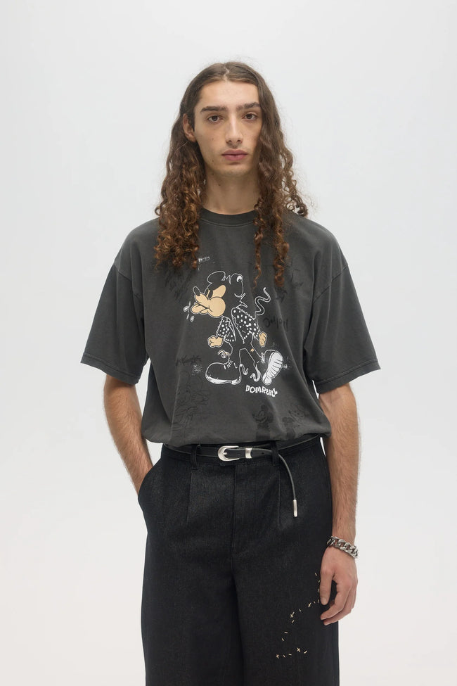 DOMREBEL Spit Tee - Faded Black