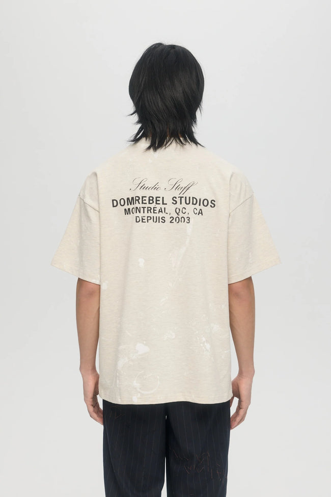 DOMREBEL Staff Tee - Greige