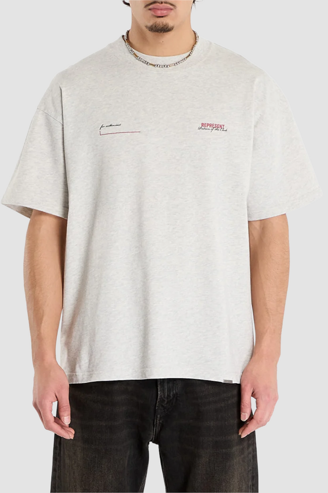 Represent Patron Of The Club Tee - Cream Marl