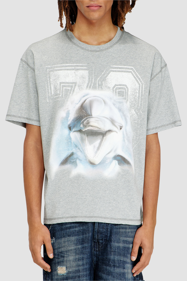 DIESEL T-boxt-Dolphin Tee - Grey