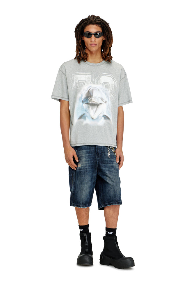 DIESEL T-boxt-Dolphin Tee - Grey