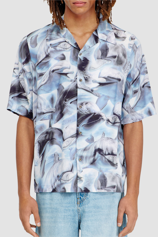 DIESEL S-Brack-Dolphin Shirt - Blue