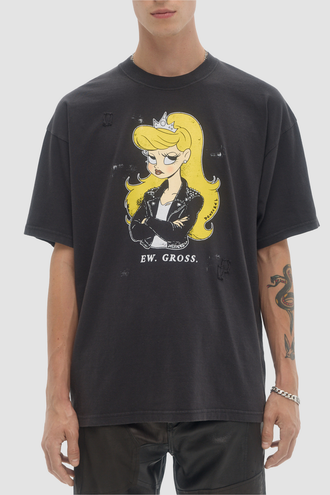 DOMREBEL Eye Roll Tee - Old Black