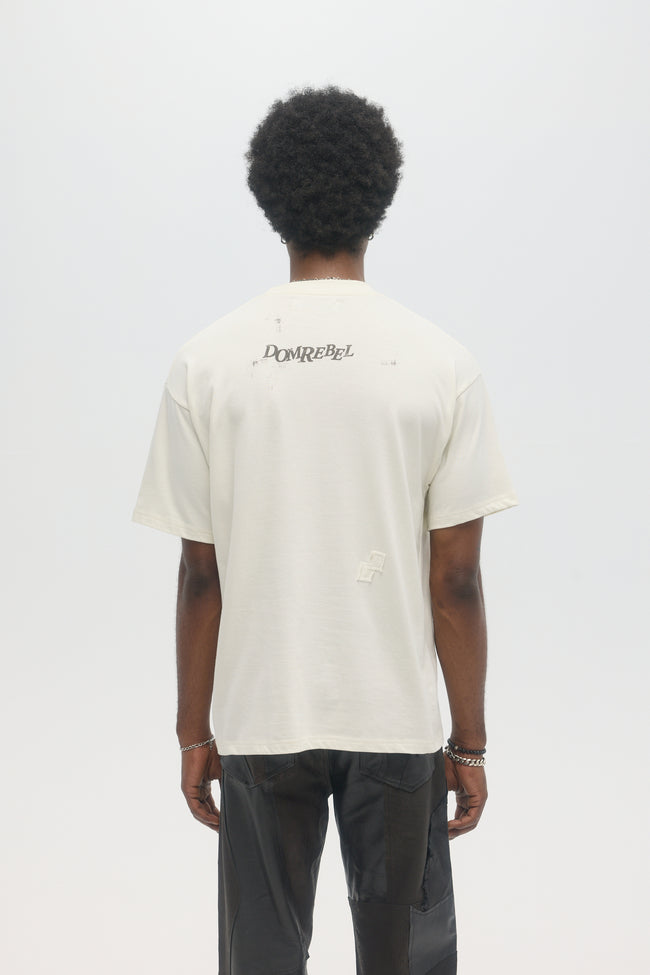 DOMREBEL Eye Roll Tee - Old White