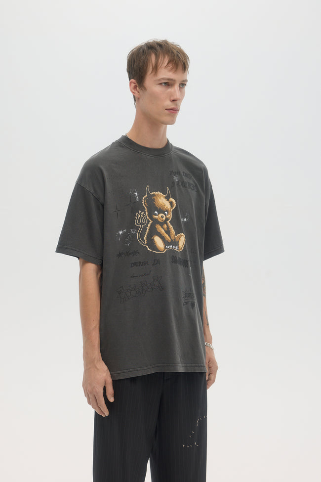 DOMREBEL Lil Dev Tee - Faded Black