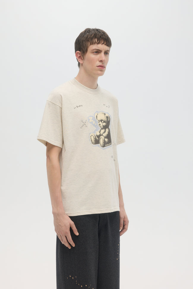 DOMREBEL ZZZ bear Tee - Greige