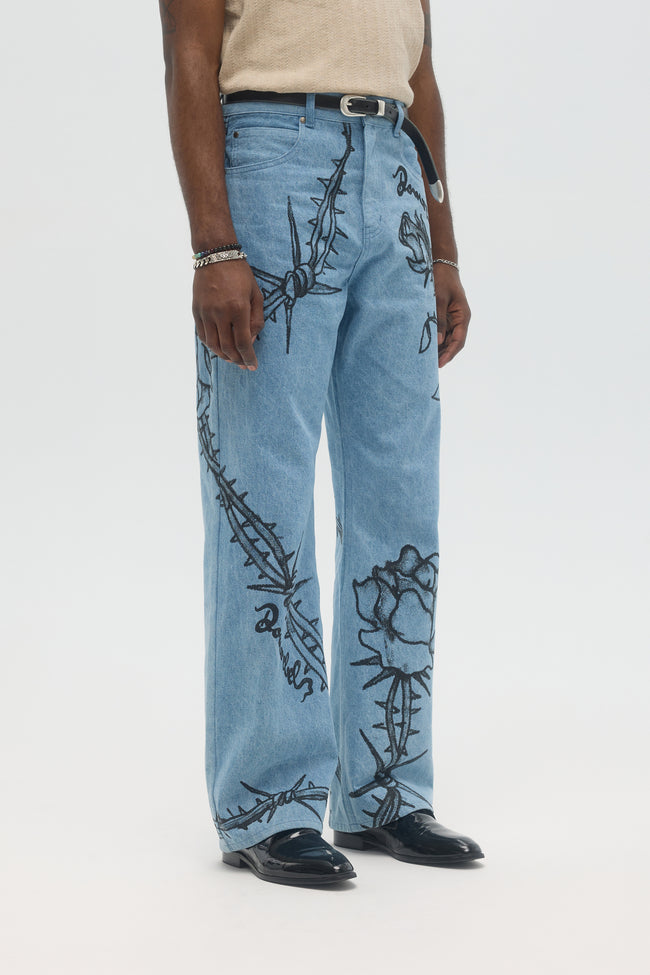 DOMREBEL Inked Jeans - Denim