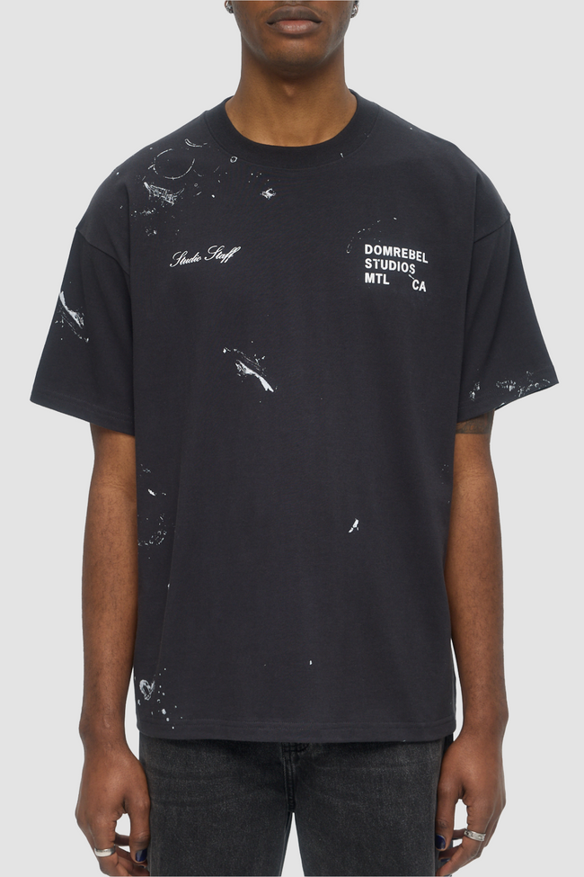 DOMREBEL Staff SS26 Tee - Old Black