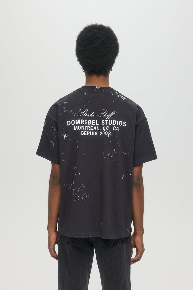 DOMREBEL Staff SS26 Tee - Old Black