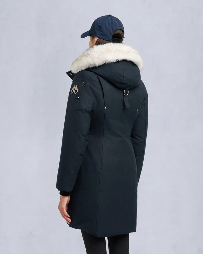 Moose Knuckles Womens Down *Parka Stirling - Navy/Natural