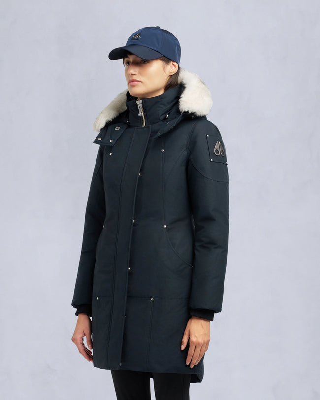 Moose Knuckles Womens Down *Parka Stirling - Navy/Natural