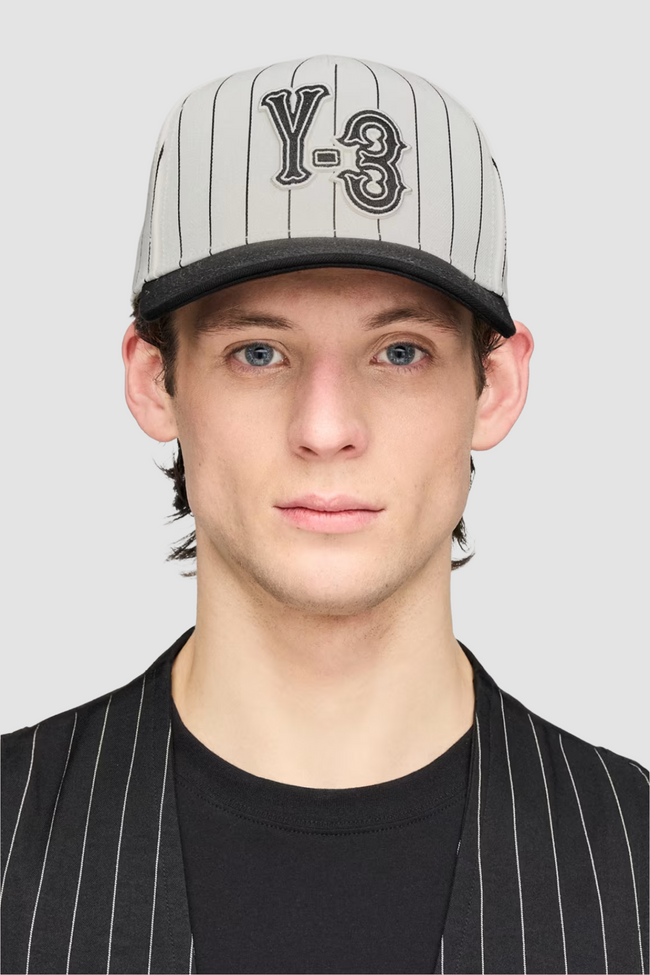 Y-3 Pinstripe Cap - White