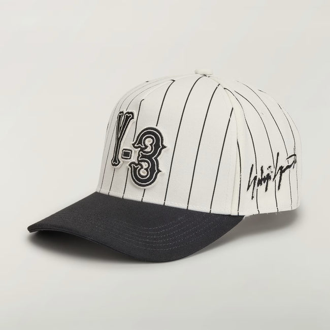 Y-3 Pinstripe Cap - White