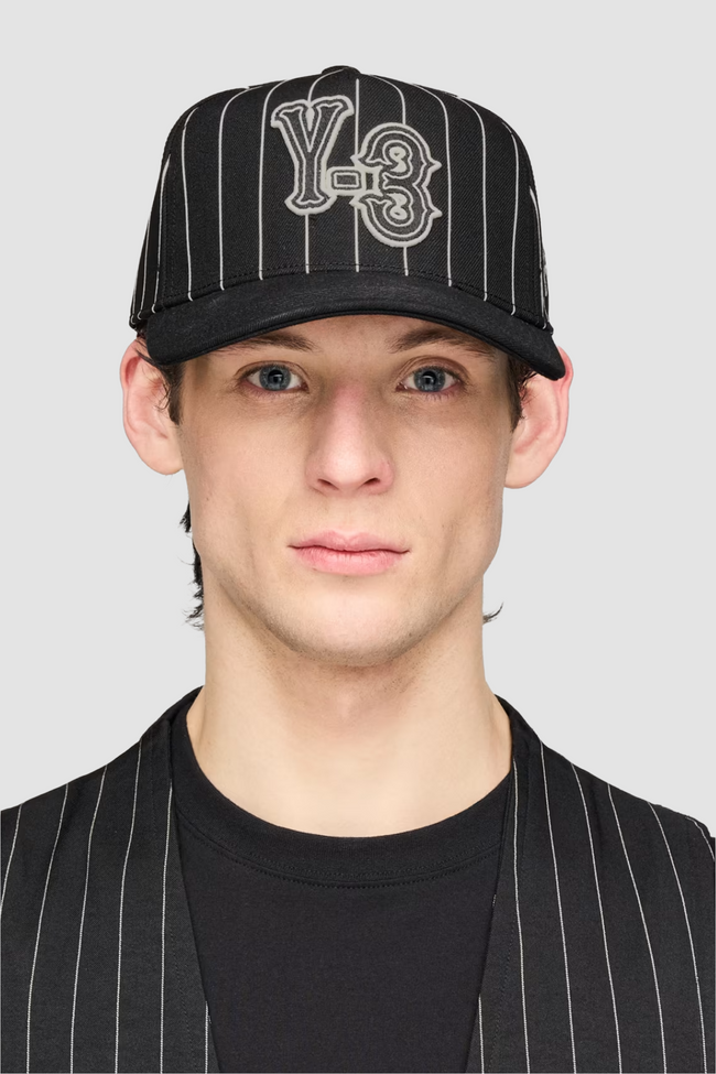 Y-3 Pinstripe Cap - Black