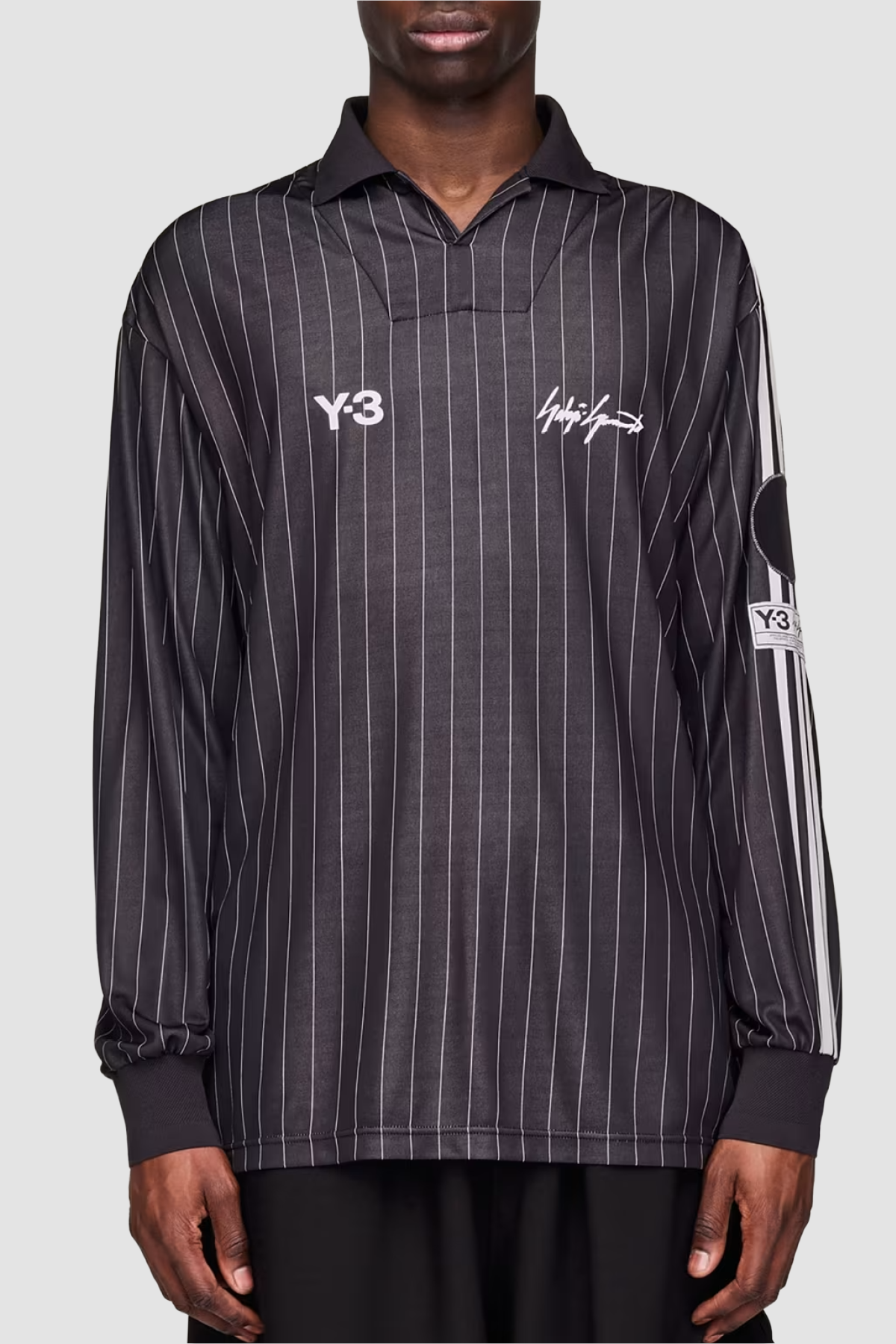 Y-3 Elite 5 L/S Zidane Football Top - Black - Due West