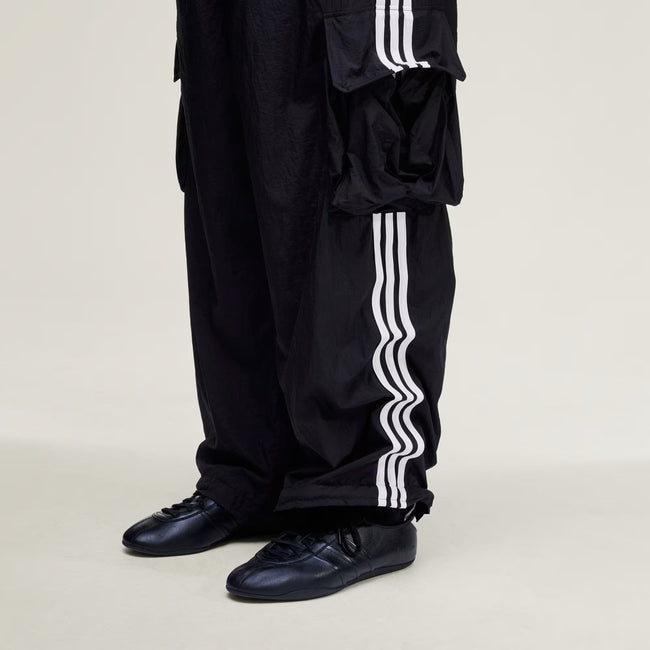 Y-3 Nylon Wired 3 Striped Cargo Pants - Black