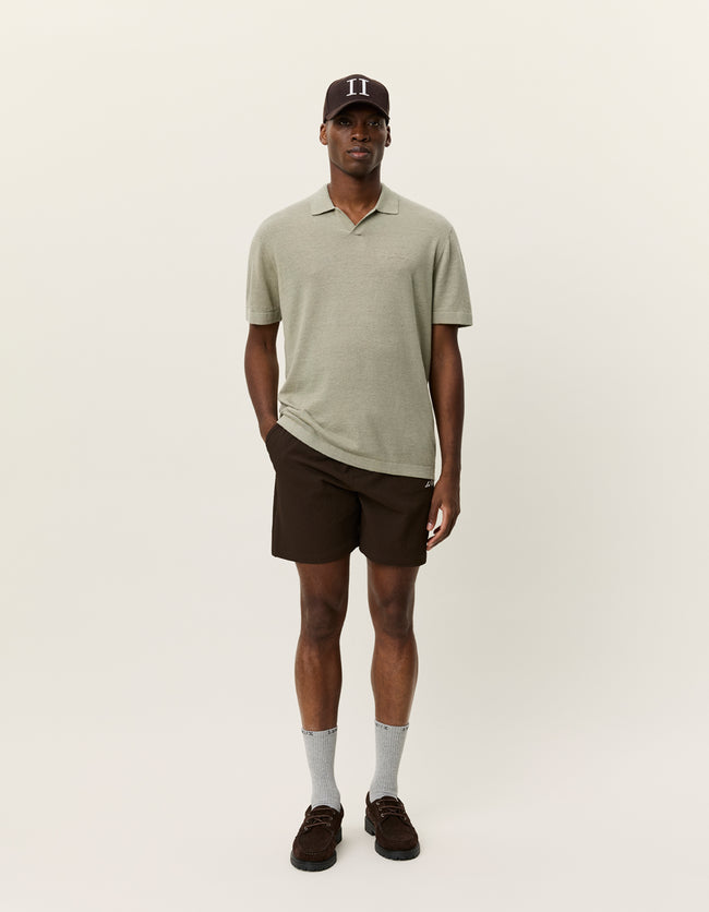Les Deux Emmanuel Knit Polo - Green