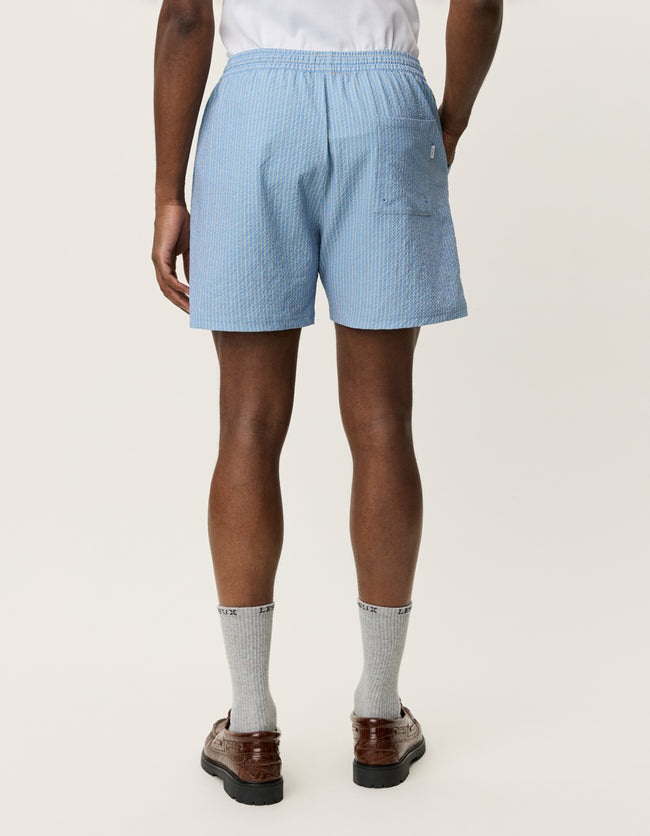 Les Deux Stan Stripe Seersucker Swimsuit - Blue