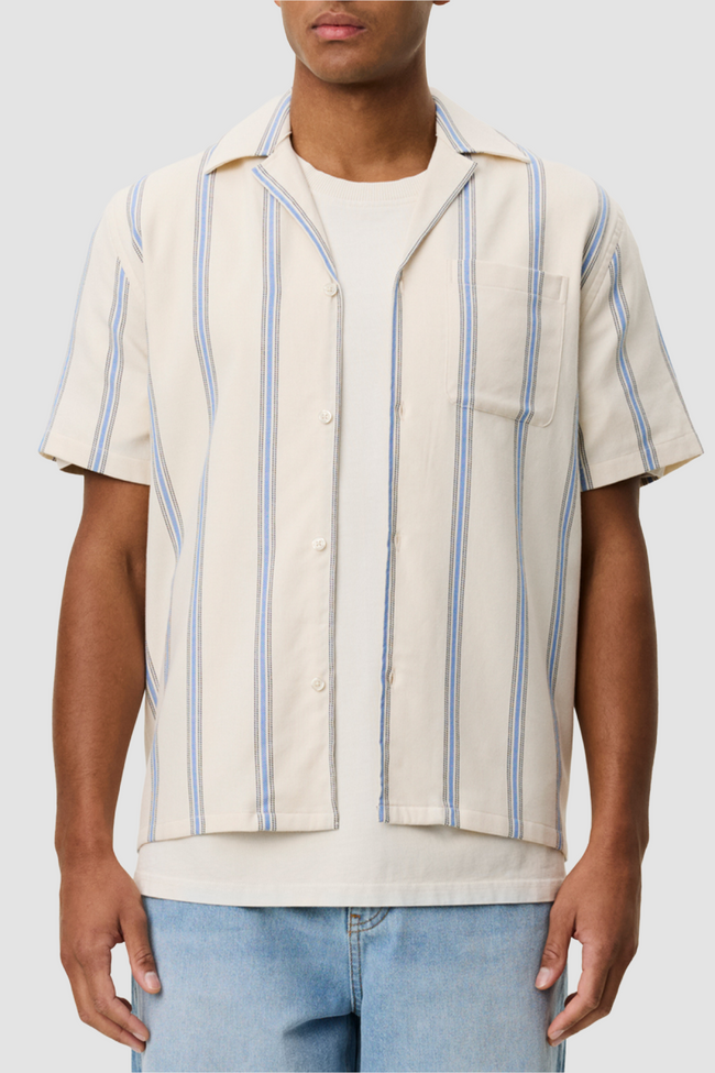 Les Deux Lawson Stripe Shirt - Eggnog White