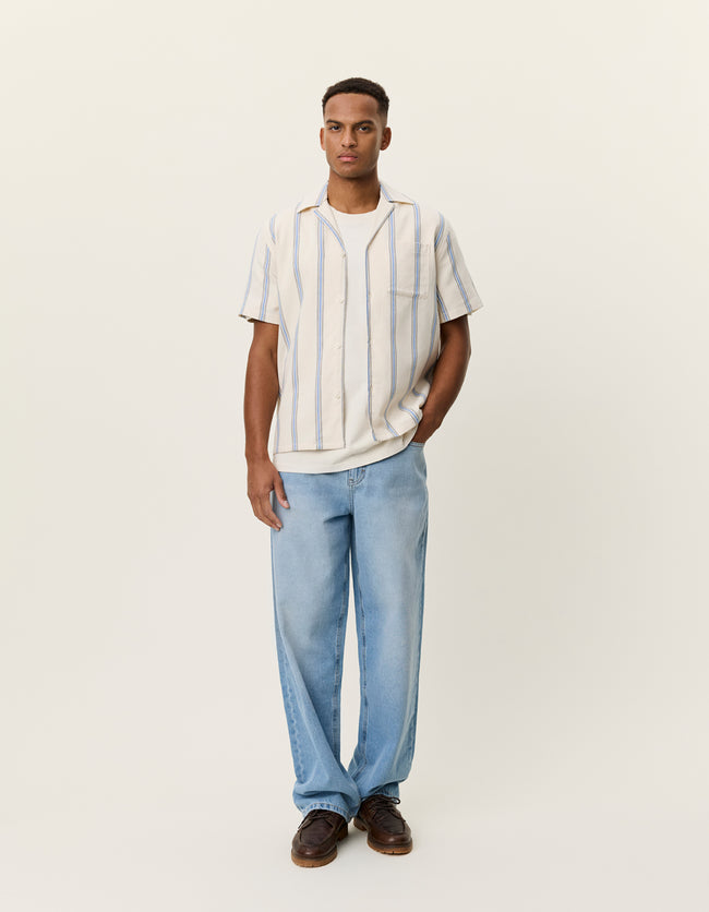 Les Deux Lawson Stripe Shirt - Eggnog White