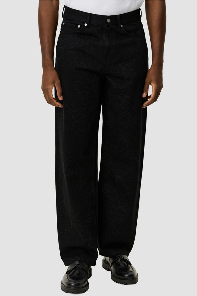 Les Deux Roi AOP Jeans - Black