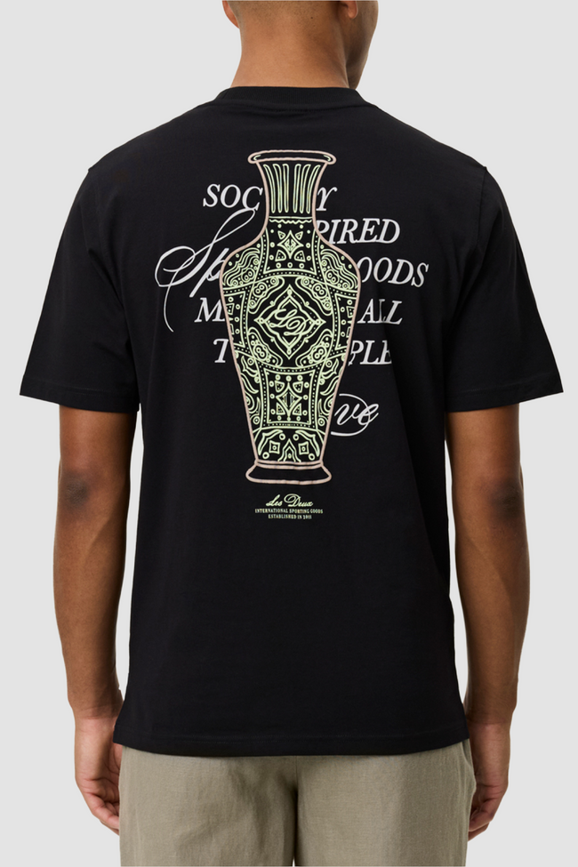 Les Deux Ben Faience Tee - Black