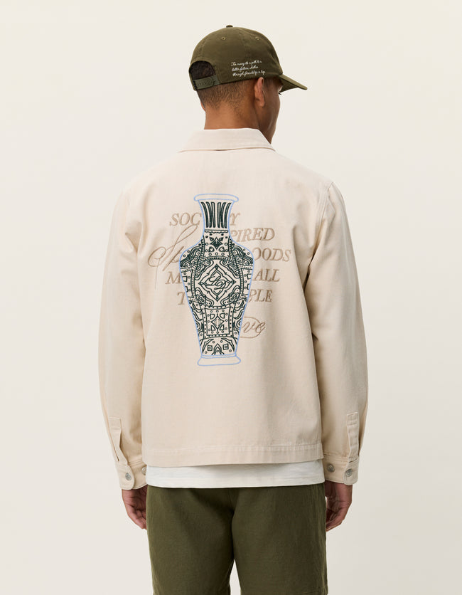 Les Deux Layton Faience Twill Shirt - Ivory