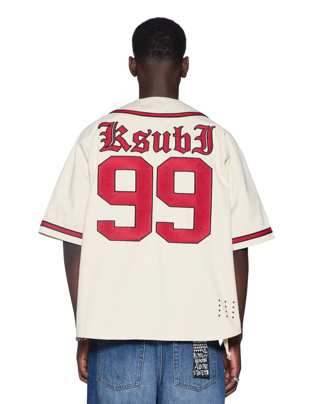 Ksubi Kball Baseball Jersey Top - Natural