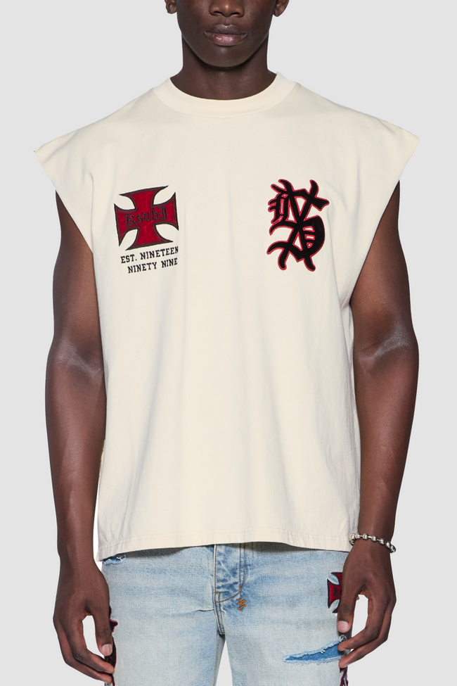 Ksubi League Ekcess Cut Tank - Natural