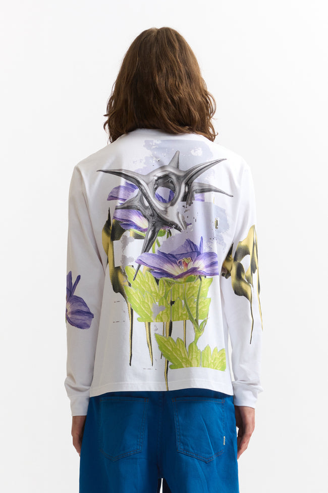 P.A.M Digital Floral Specialty L/S Tee - White