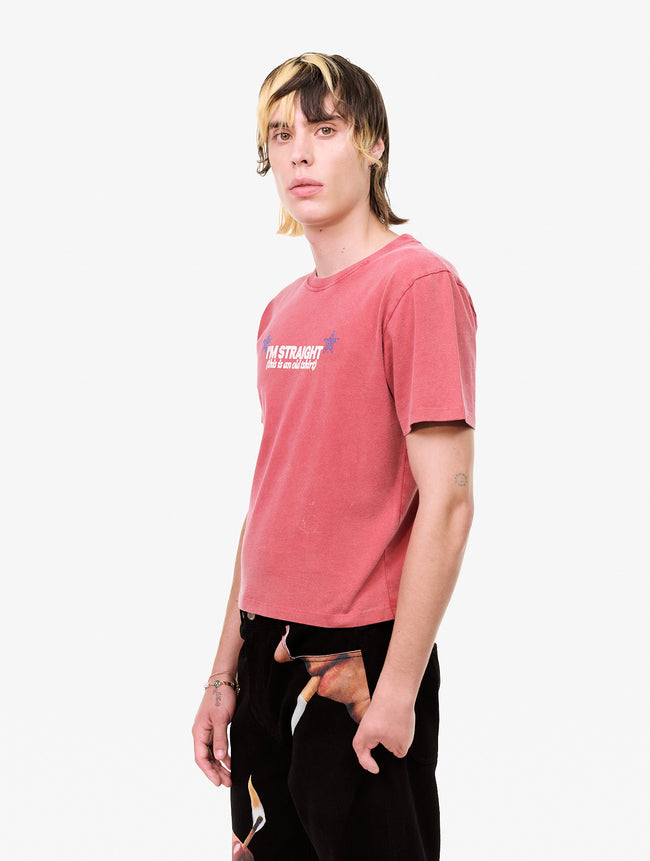 Carne Bollente Straight Up Gay Tee - Red