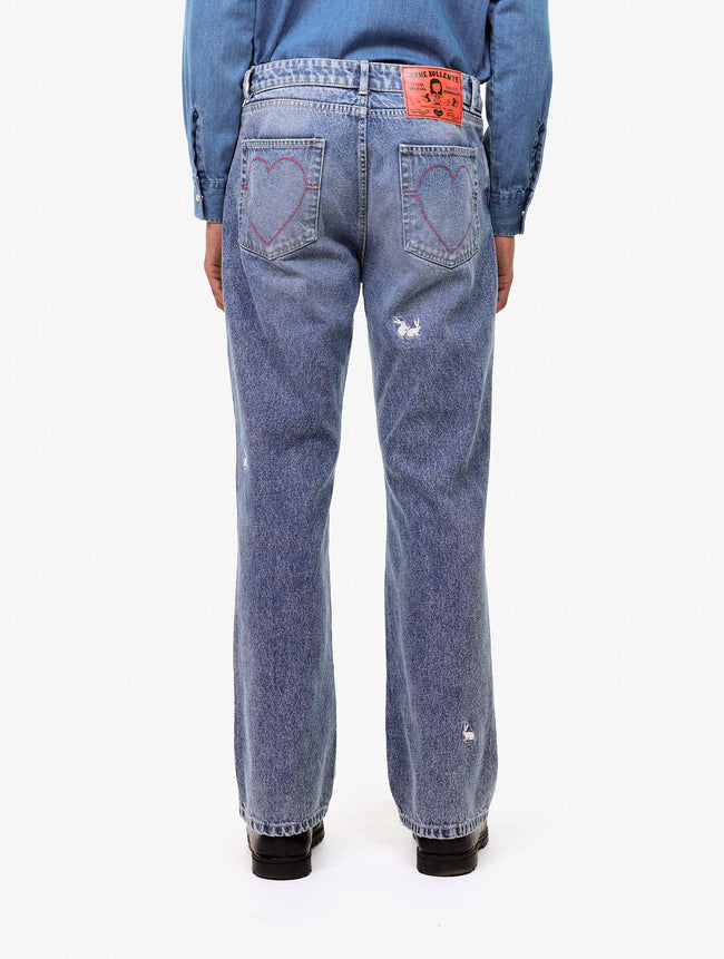 Carne Bollente Bell Bottom Bunny Jeans - Blue