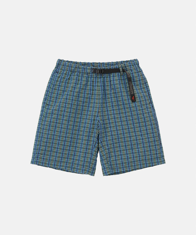 Gramicci O.G. G-Short Seersucker Plaid Shorts - Blue