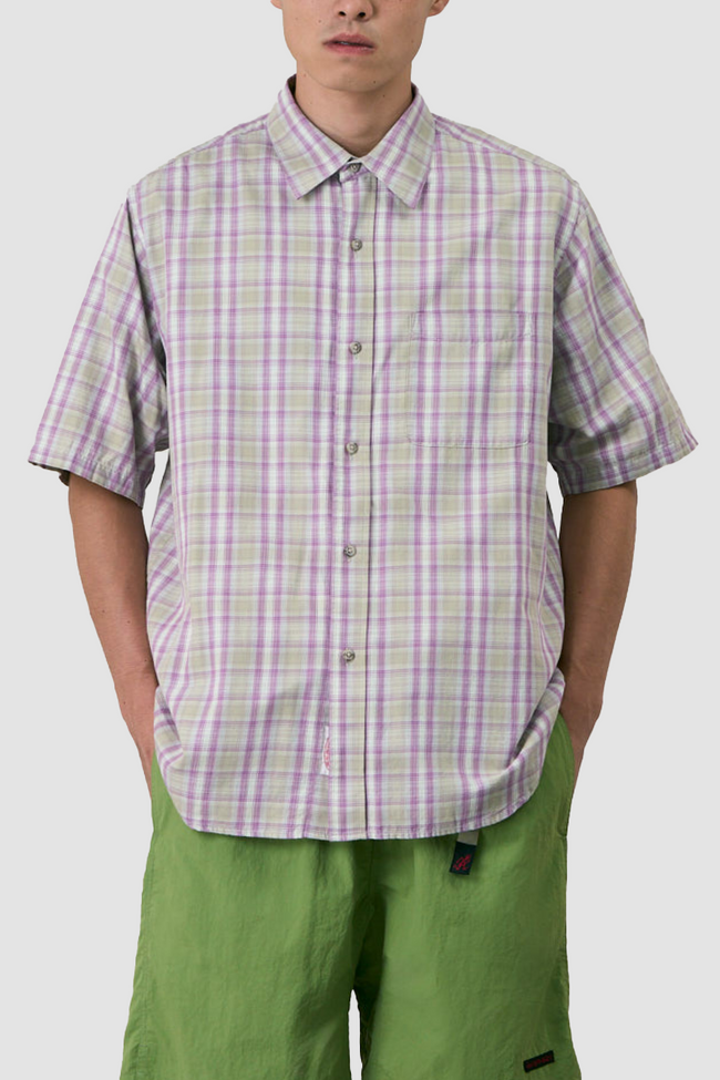 Gramicci S/S Check Ombre Shirt - Purple
