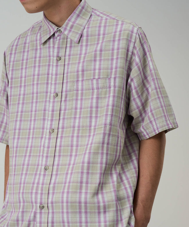 Gramicci S/S Check Ombre Shirt - Purple