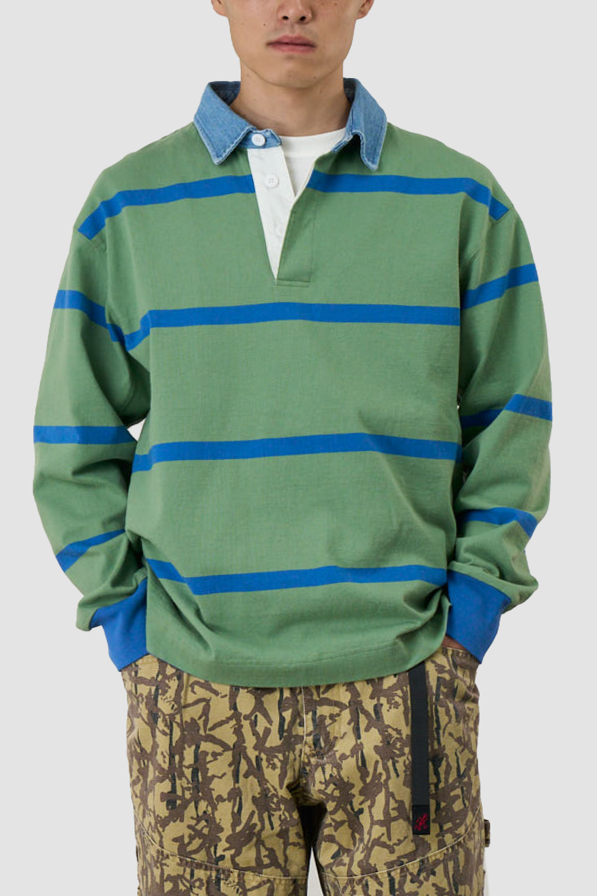 Gramicci Langdon Rugby Shirt - Olive - Due West