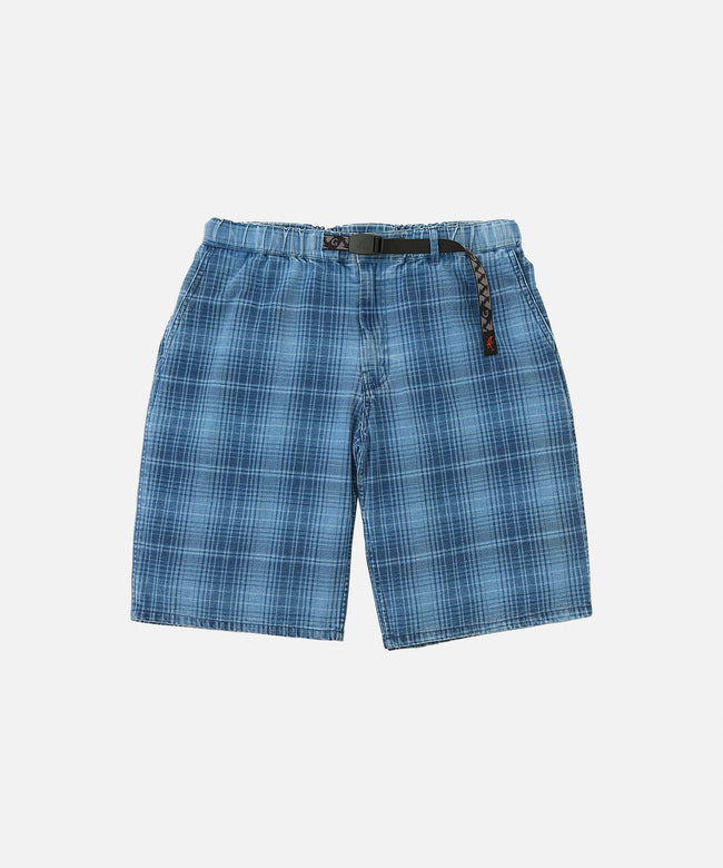Gramicci Lagoon Short Denim Plaid Shorts - Indigo