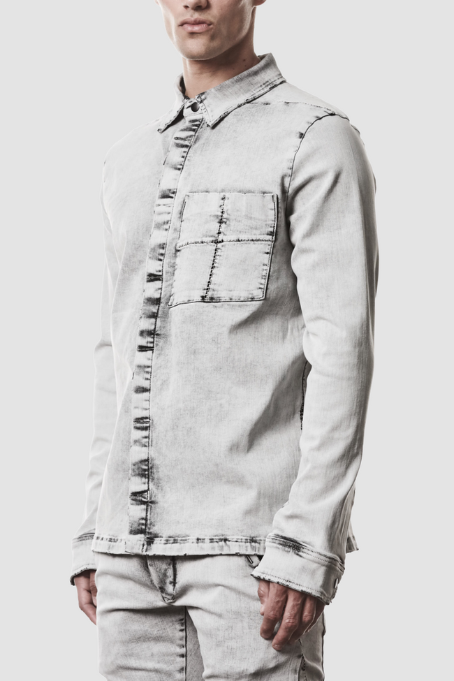 thom/krom M H 181 Shirt - Light Grey