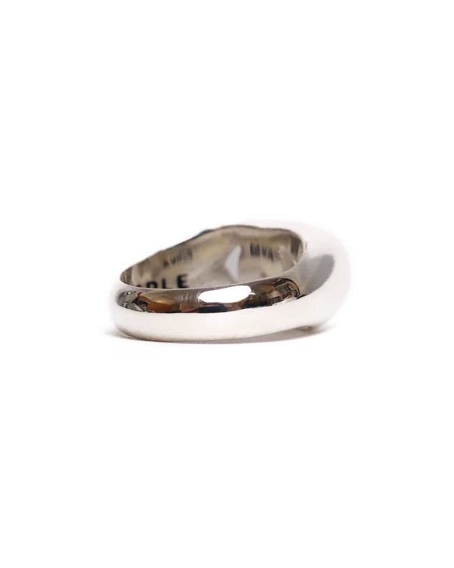 Maple Cuban Link Signet Ring - Silver