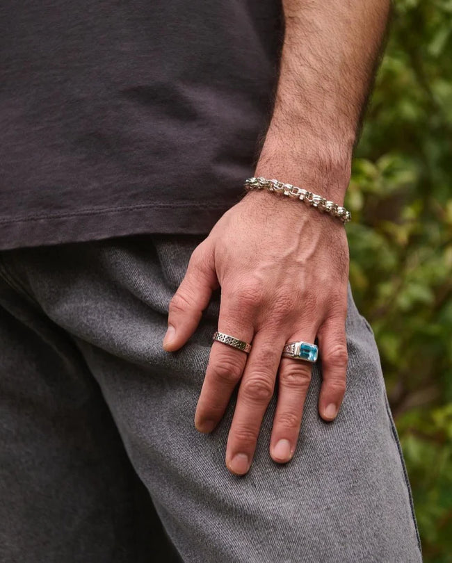 Maple Bandana Ring - Silver