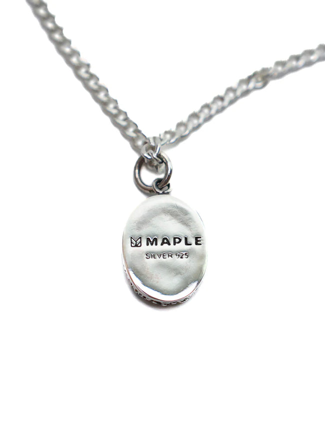 Maple Floral Pendant Necklace - Silver
