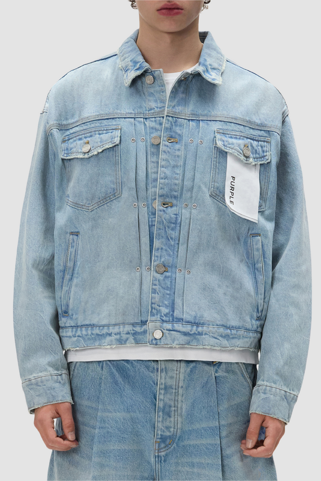 Purple Brand Trucker Dust Bowl Jacket - Denim