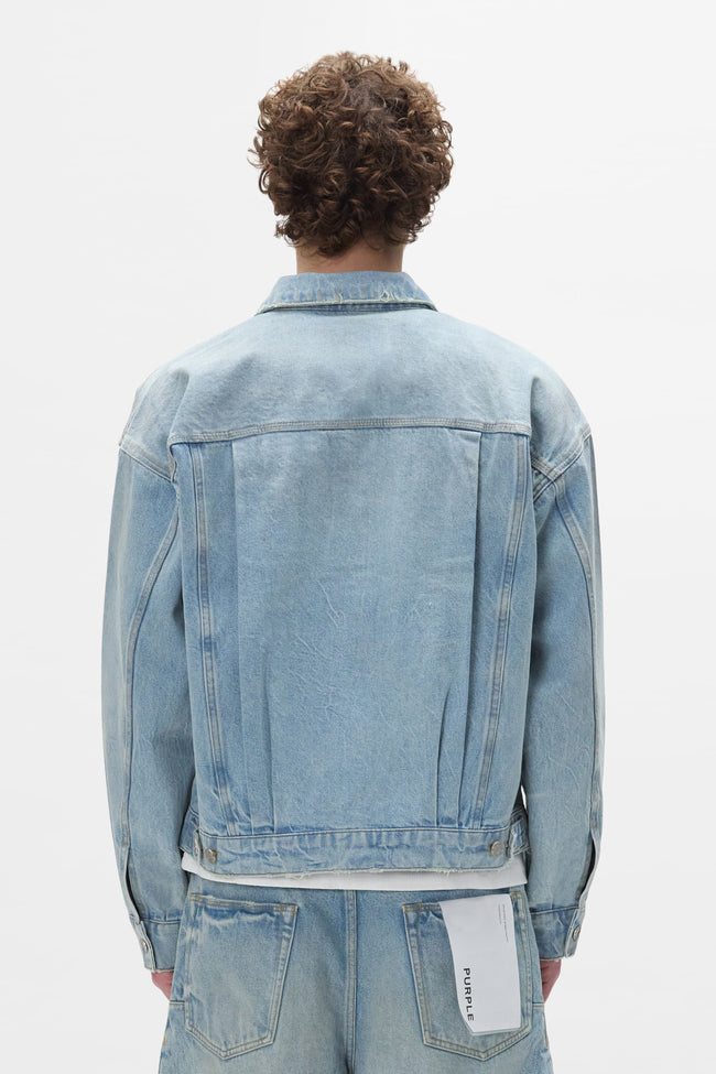 Purple Brand Trucker Dust Bowl Jacket - Denim