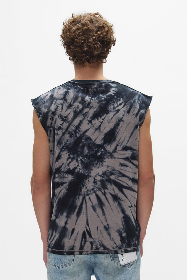 Purple Brand P103-TSCP Tie Dye Tank - Grey