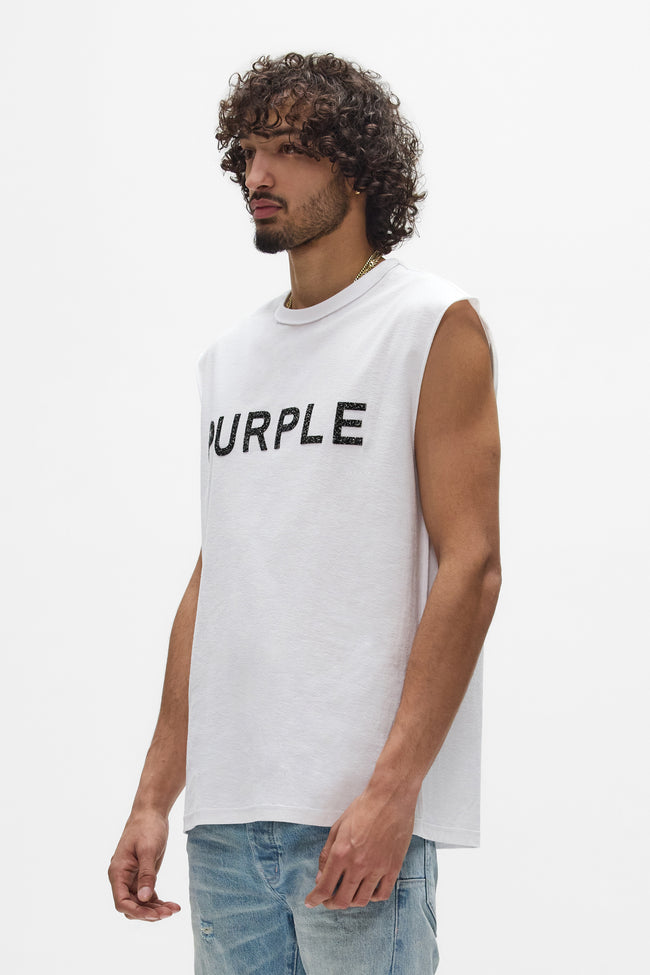 Purple Brand P103-TWSQ Crystal Tank - White